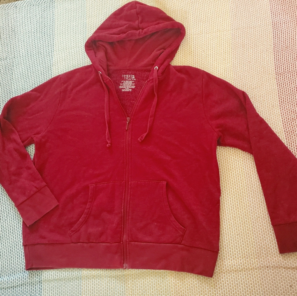 Time AND Tru Red Zip Hoodie